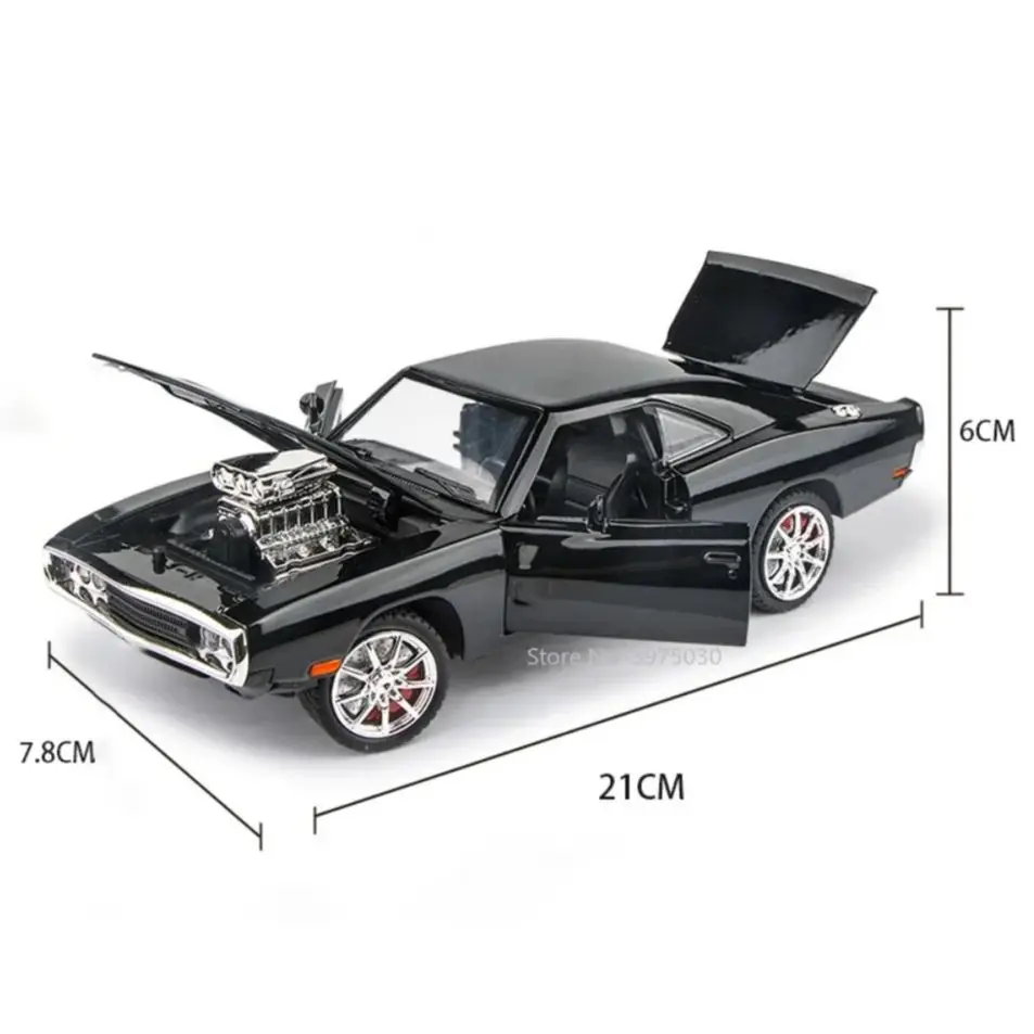 1/24 Scale Charger 1970 Metal Car Model Toys Alloy Diecast Movie Models High Simulation Toys Car collect Gifts for Boys Birthday