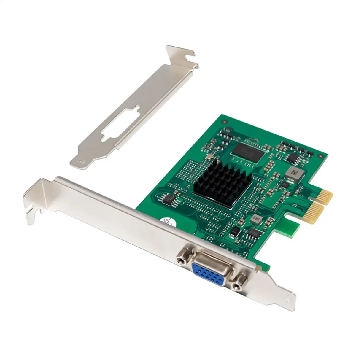 Perfect-ST425 PCIe X1 AST2400 2K VGA Graphics Card 1920 X1200 32bpp@60Hz for Win10/Win 11 32/64 PCIE Expansion Card Adapter