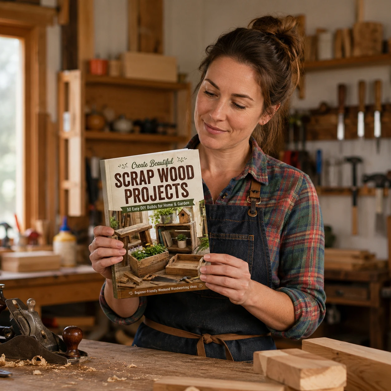 Create Beautiful Scrap Wood Projects: 50 Easy DIY Woodworking Ideas for Home, Garden & Rustic Decor for Beginners