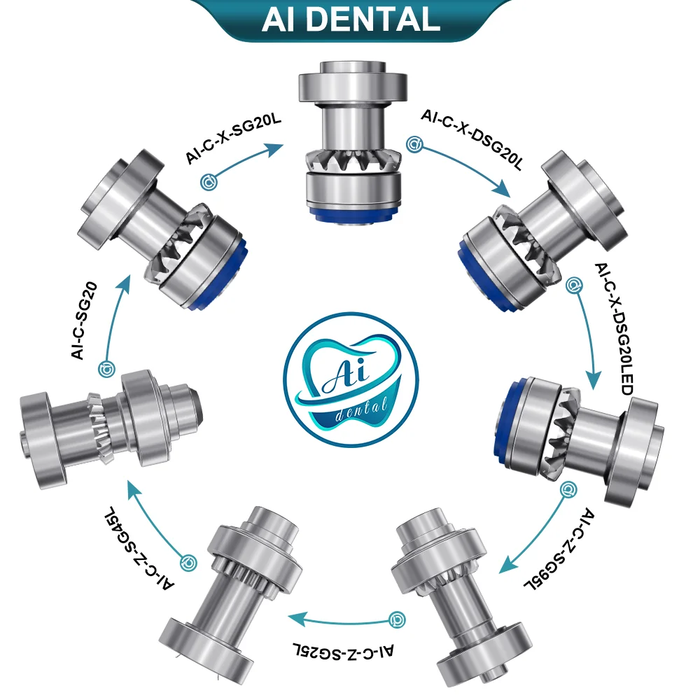 1 pcs AI-SG Series Dental Implant Handpiece Cartridge Rotor Ceramic/Ball Bearing Surgery Contra Angle Parts Replacement Tool