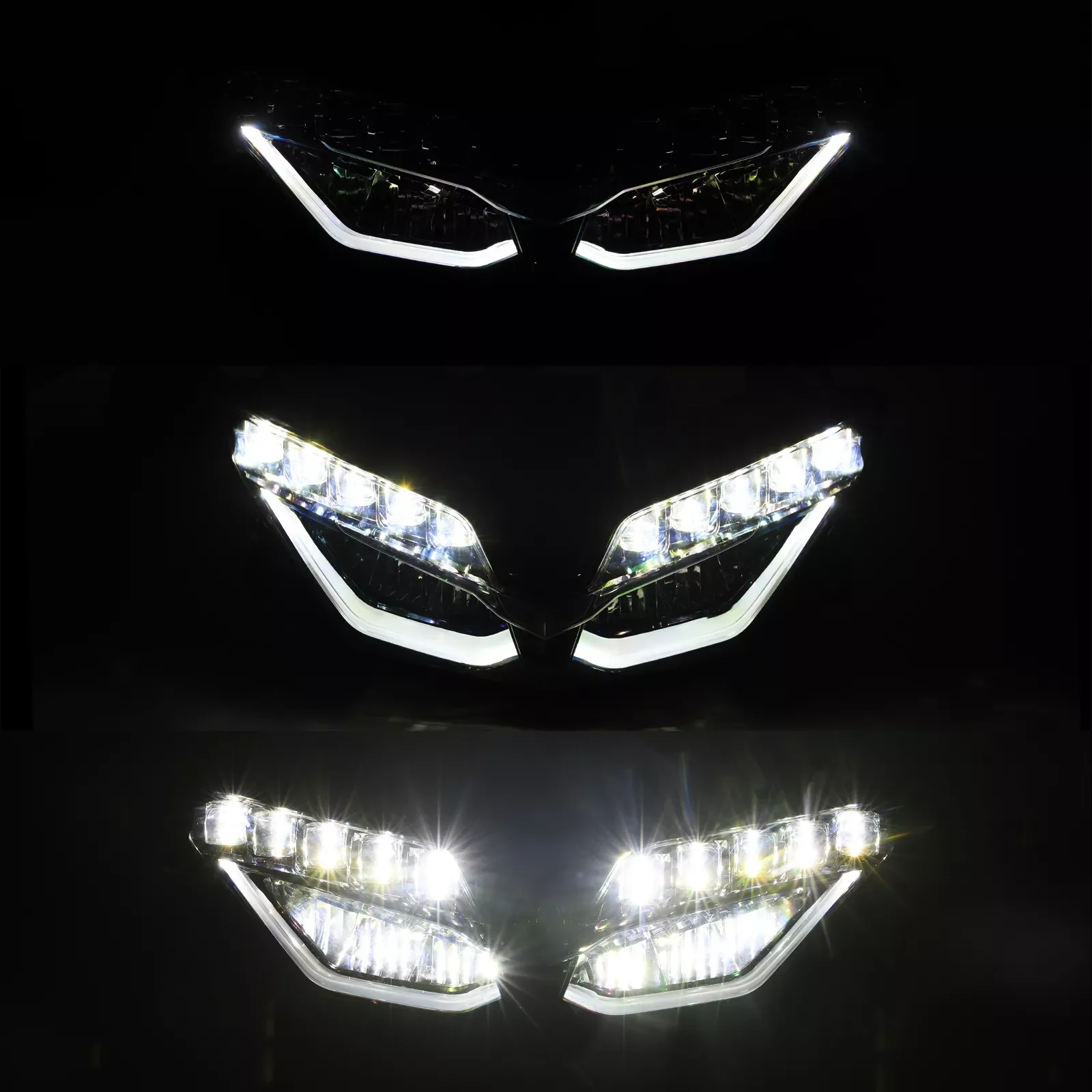 مجموعة مصابيح أمامية للدراجة النارية كشافات أمامية لهوندا Goldwing GL1800 2018-2024