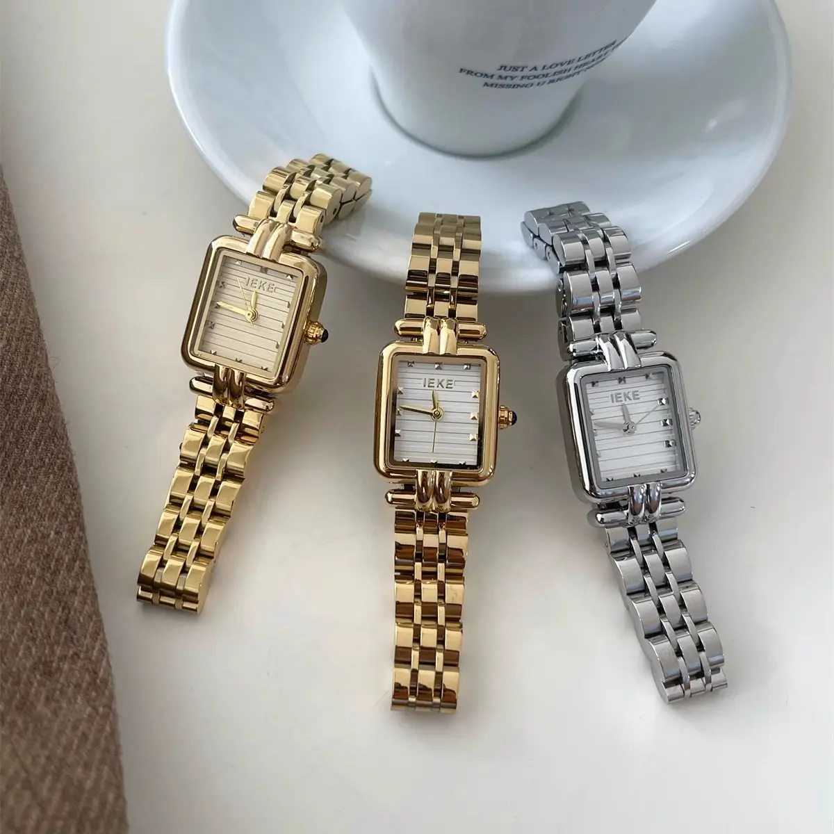 

New T-Shaped Steel Strap Watch For Women, Ins-Style FashionableCompact, High-End Design, Exquisite Small Square Watch For Women.