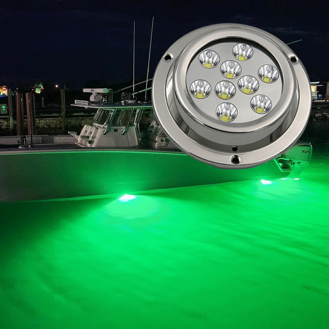 Outdoor Pool 27W 45W RGB RGBW 4in1 Multiple Color Remote Control IP68 Submersible Yacht Ship Ocean Underwater Boat LED Lights