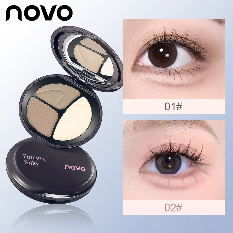 Resaltador + paleta resaltadora debajo de los ojos para maquillaje de ojos 3D, acabado mate, larga duración, resistente al agua, Aegyo-Sal de un solo paso, maquillaje perezoso