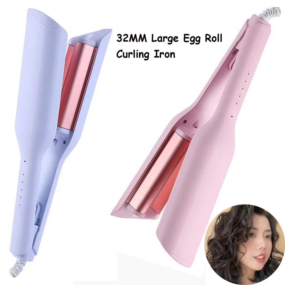 

Curling Iron Hair Crimper Lazy Egg Roller Beach Waves Curling Wand V-Shaped Deep Wave Hair Curler Salon Styling Tool