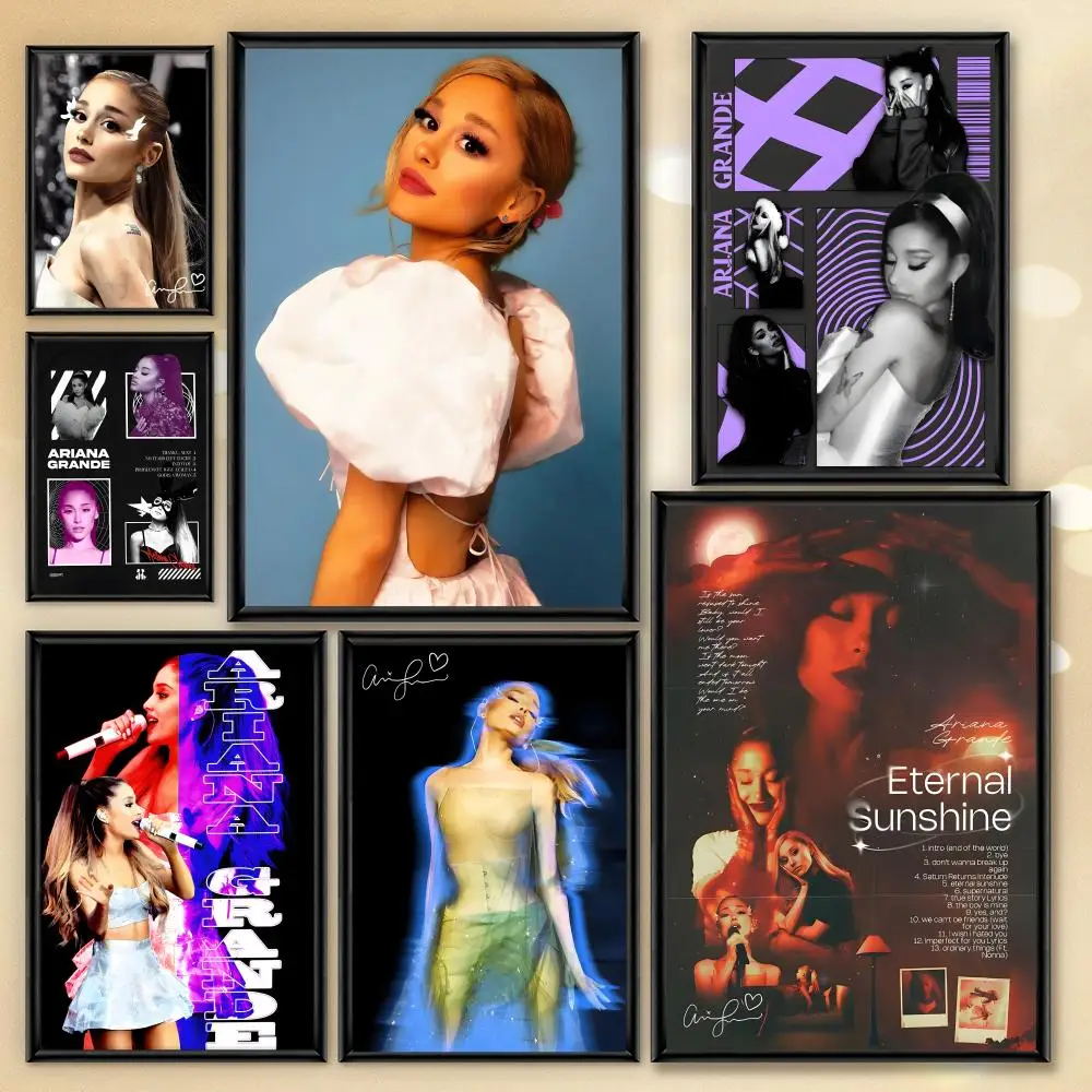 Singer A-Ariana Grande Above Bed Decor Effortless Room Makeover Cozy Room Makeover Modern Setup Idea Simple Wall Upgrade Poster