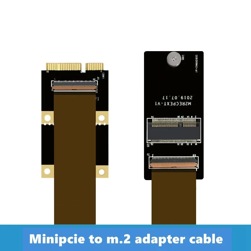 

Free Shipping 10CM 30CM Motherboard Mini Pcie To M.2 Network Card FFC Cable A/E Interface Ngff Adapter Minipcie M2 Card Extender