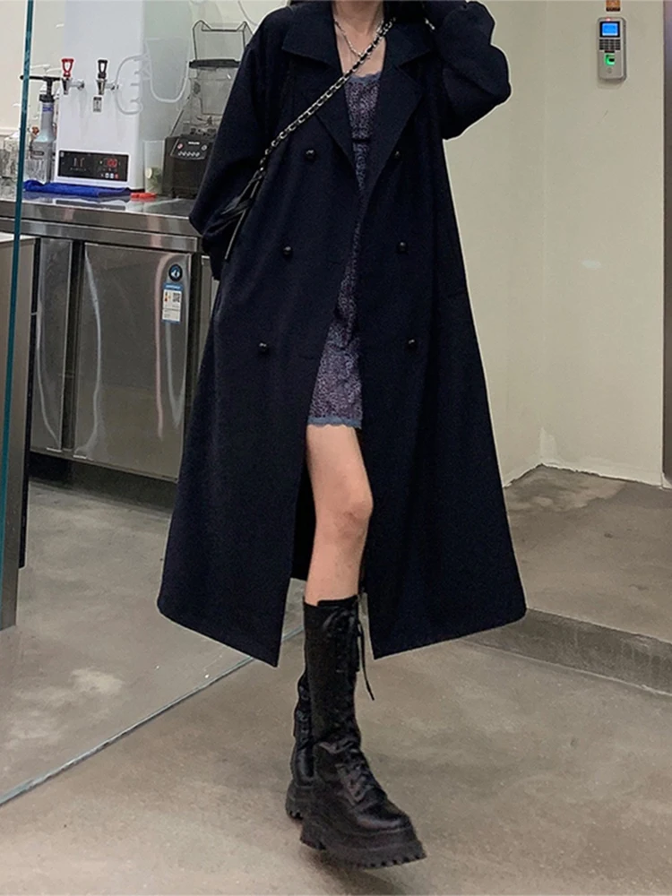 Elegant Ladies' Long Coat Spring 2026 New Style Suit Short Women's Medium Length Jacket Autumn Winter Double Breasted Korean ...