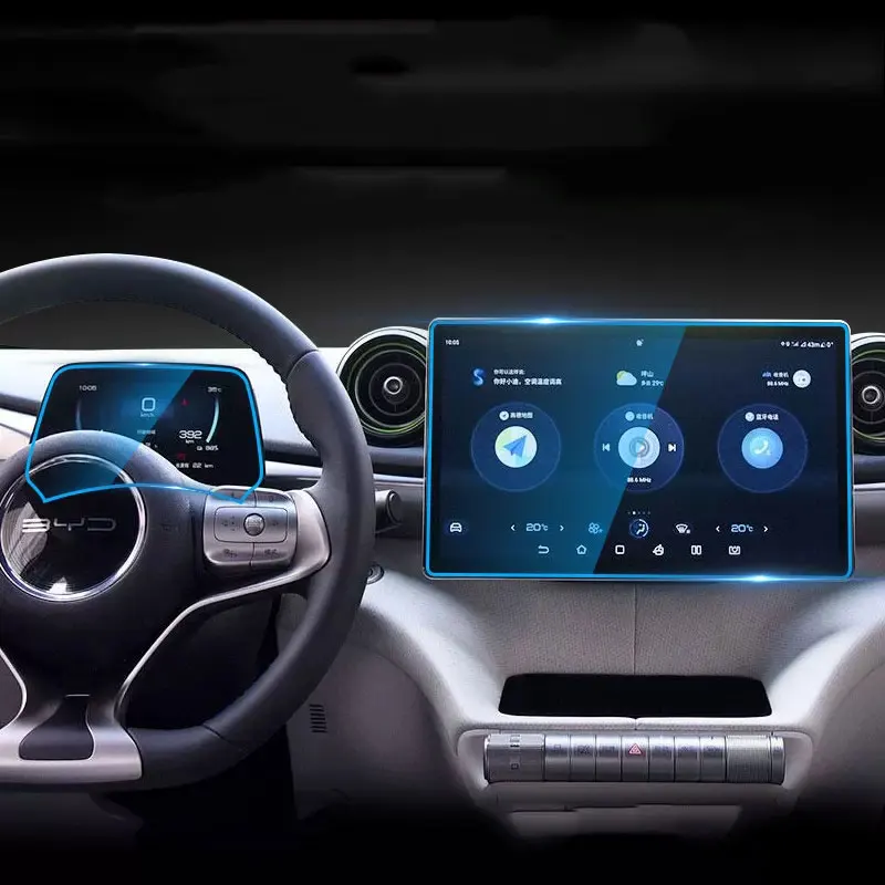 สําหรับ BYD Dolphin 2023 2024 รถนําทาง GPS ป้องกันฟิล์มหน้าจอ LCD กระจกนิรภัย Anti-Scratch ฟิล์ม FITTING