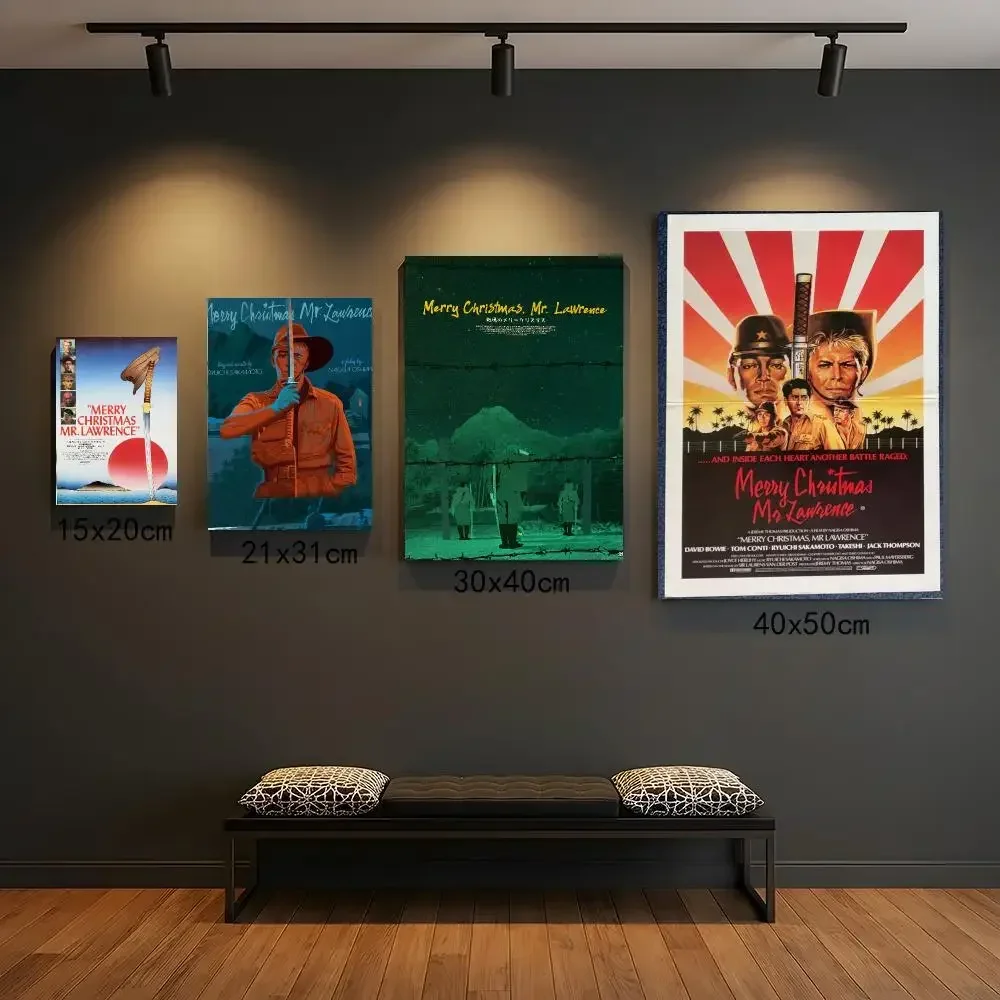 classic movie M-Merry Christmas Mr Lawrence-E Painting Calligraphy Boho Botanical Decor for Living Room  Elegant Home Style