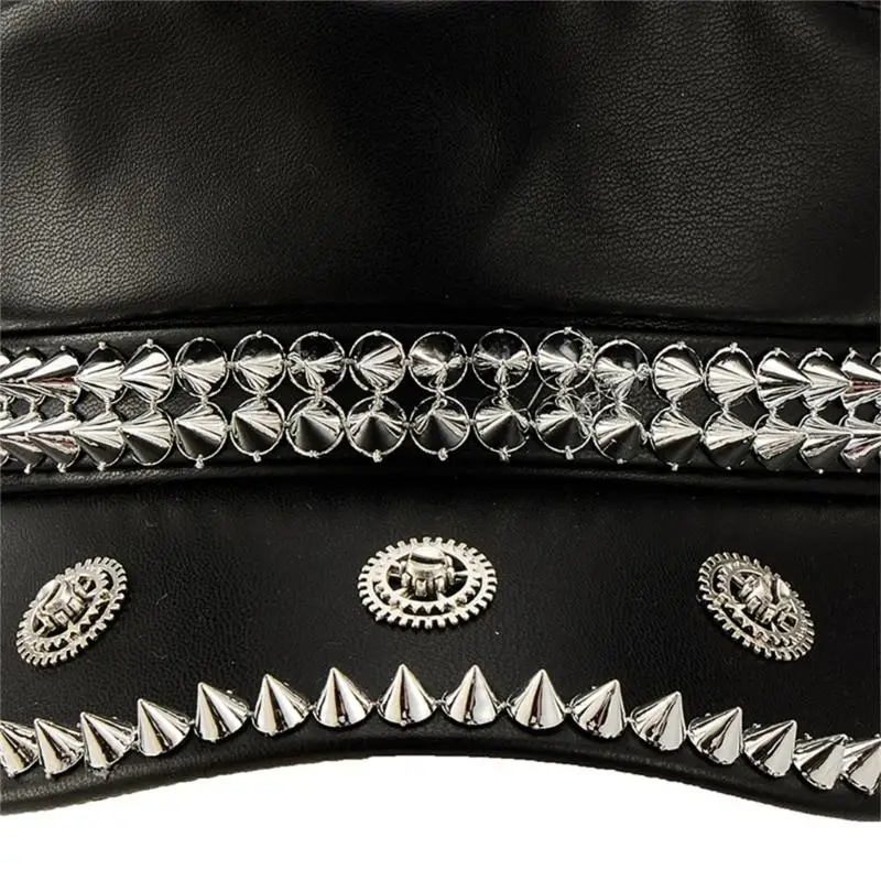 652F قبعة بيسبول مرصعة بالبانك، حجم رأس قابل للتعديل، قطن خفيف الوزن للحفلات الموسيقية والمهرجانات