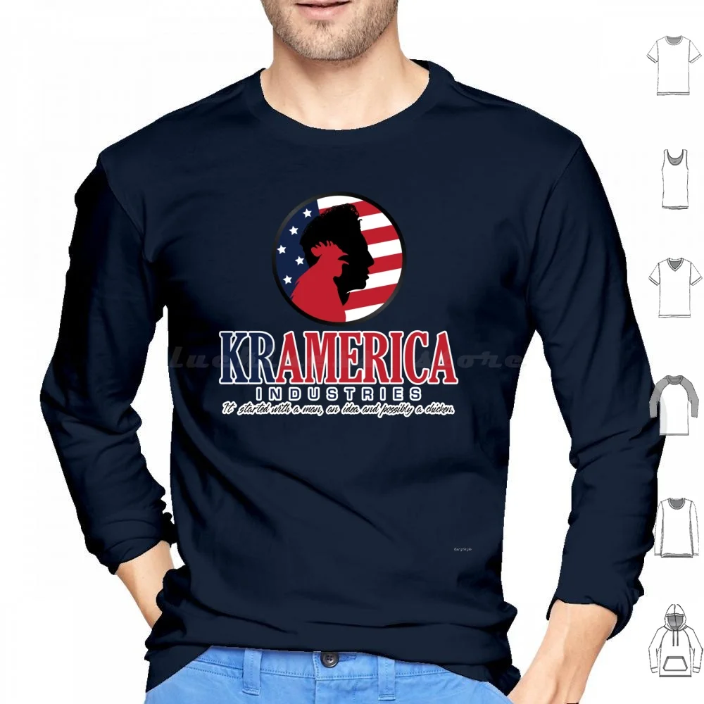 Kramerica Industries Hoodie cotton Long Sleeve Seinfeld Kramer Jerry Seinfeld Cosmo Kramer Kramerica Industries Kramerica