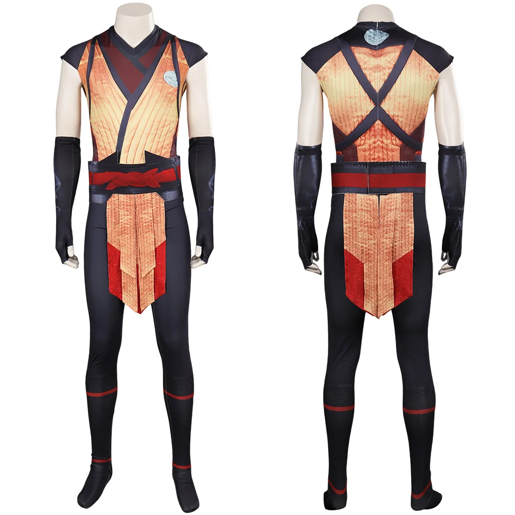 Disfraz de Scorpion de Mortal Kombat para hombre adulto, traje de Cosplay con estampado de Roleplay, ideal para Halloween y Carnaval