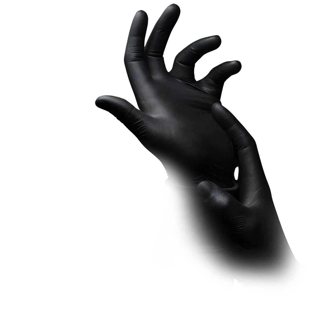 Nitrile gloves, black, dust-free, pure comfort Black