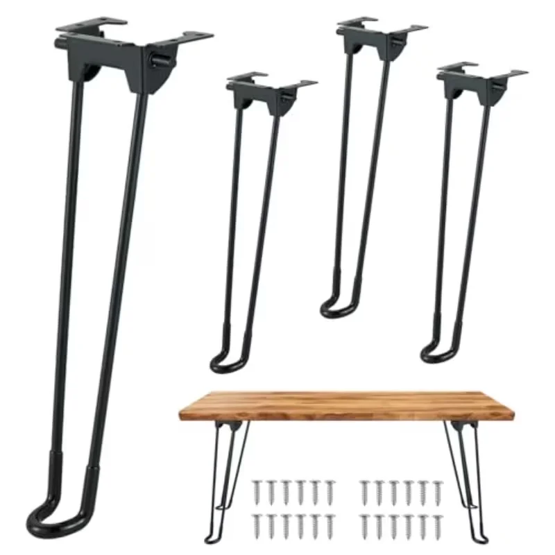 4pcs Metal Hairpin Legs Hairpin Table Leg Folding Legs DIY Desk Legs Furniture Accessories Metal Furniture Legs