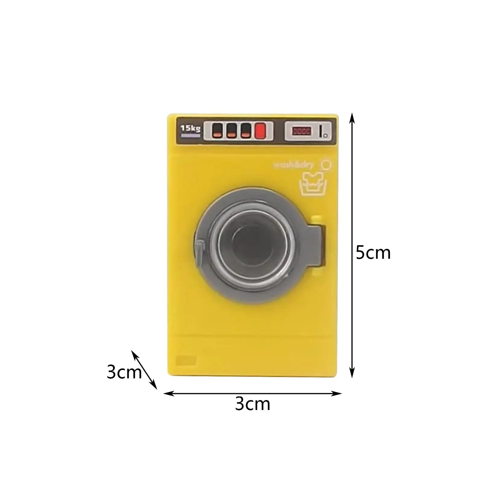 لعبة غسالة بيت الدمى المصغرة، الأجهزة المنزلية، أثاث بيت الدمية لمجموعة ألعاب المطبخ للأطفال #6