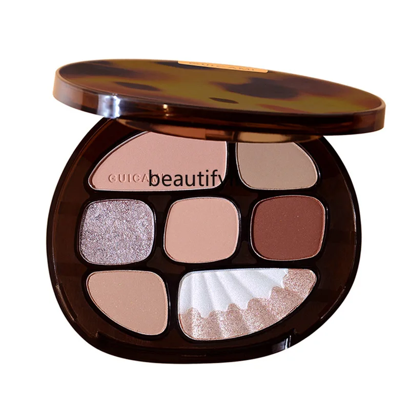 

Amber eyeshadow disc glitter, pearlescent waterproof, long-lasting earth color ins super fire