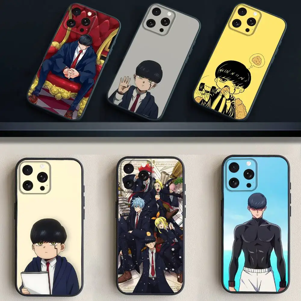 

Mashle Magic and Muscles Phone Case For iPhone 17,16,15,14,13,12,11 Plus,Pro Max,XS,X,XR,SE,Mini,8,7,Soft Silicone Black Cover