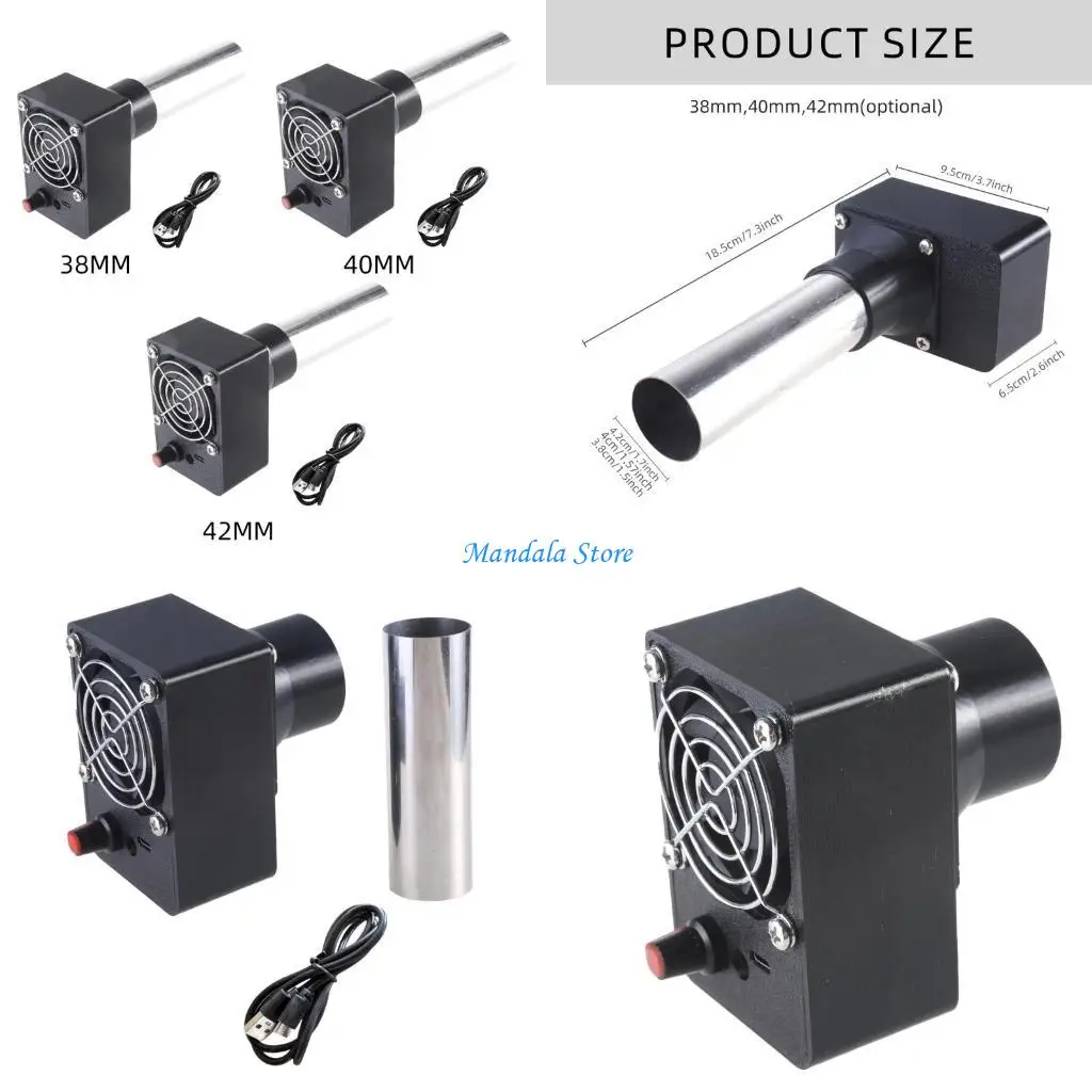 

U2JC Electric Grill Fan Air Blower for Barbecue,Portable for Campers BBQ Igniter