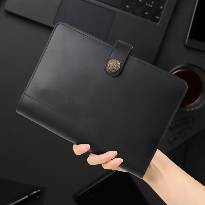 

Crazy Horse Leather Journal Planner Multifunctional Handmade Notebook Retro Diary Hasp Travel Note Book School Office A5