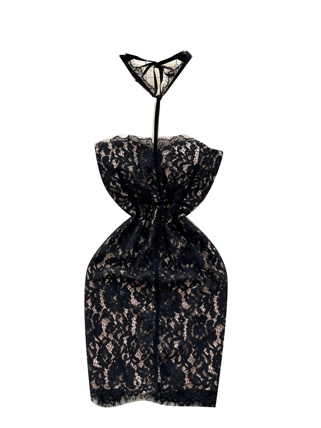 Vestido Sexy de Renda Bodycon Pure Desire para Mulheres, Estilo de Noite de Verão, Sem Mangas, Saia Bustier de Cintura Alta, ...