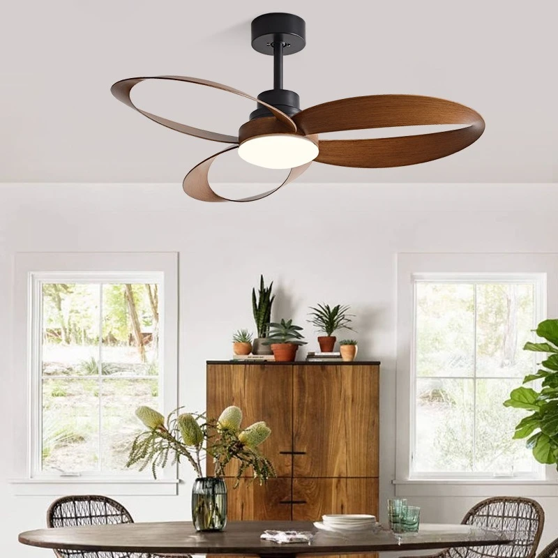 Luxury Creative Fan Light, 42/52 Inch DC Motor, 3 Color Dimmable, CE Certified, Commercial Home Ceiling Fan