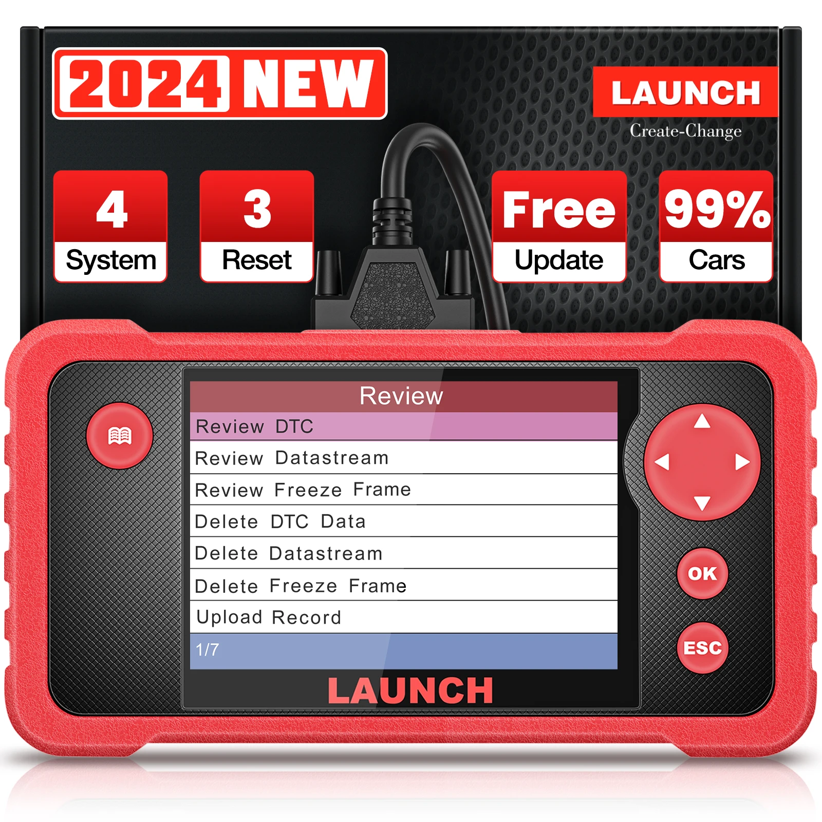 

New LAUNCH X431 CRP123 V2.0 Car Diagnostic Tools Auto OBD2 ABS SRS Airbag Engine AT Auto Diagnostic Scanner Lifetime Free Update