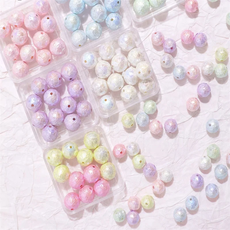 

2025 новейшие 8 мм 10 мм цветные морщинистые матовые пряди хлопка с эффектом круглой формы акриловые бусины «сделай сам», ювелирные изделия, аксессуары для одежды