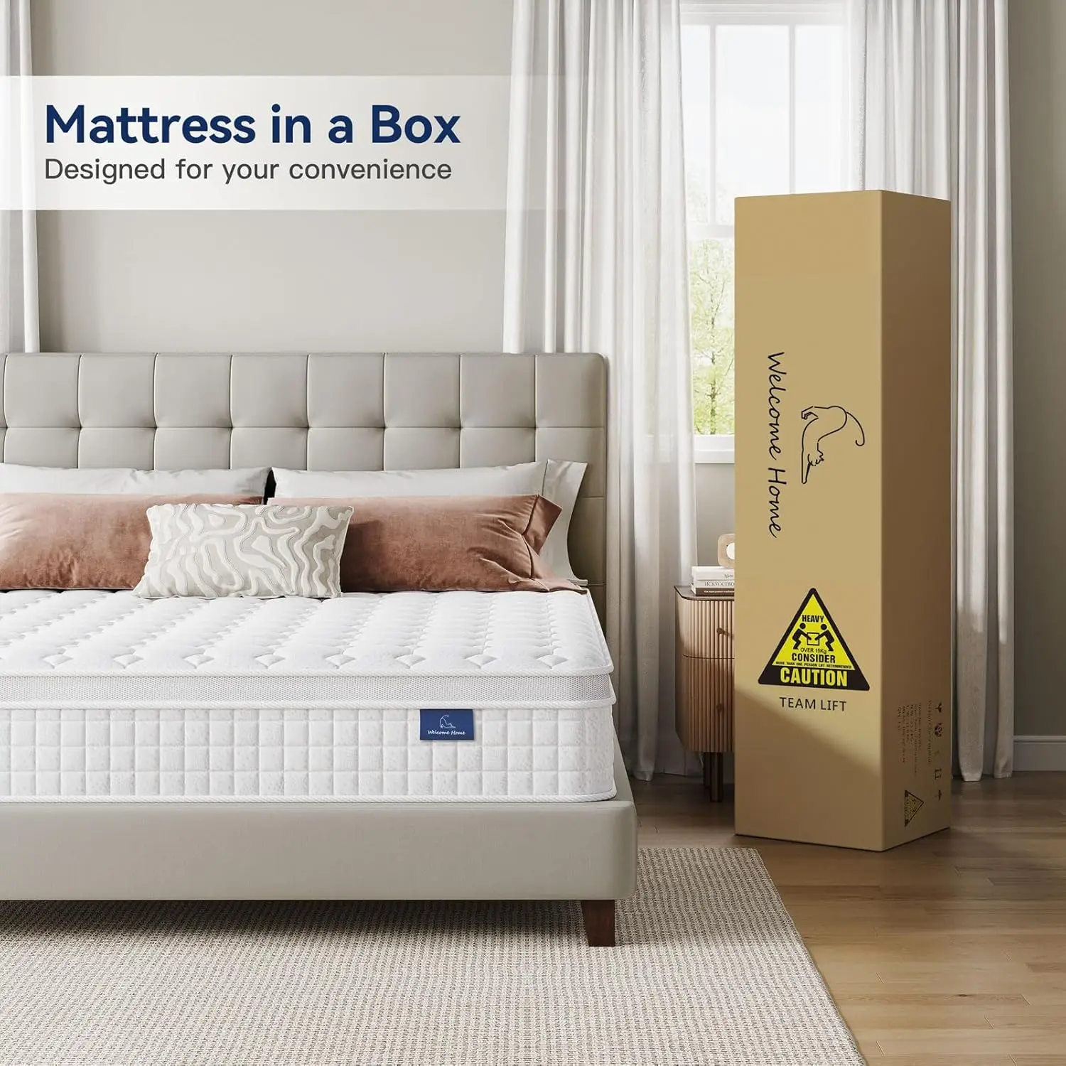 Materasso ibrido multistrato Twin XL da 10 pollici: molteplici misure e stili disponibili, design ergonomico con memory foam e tasca Spr