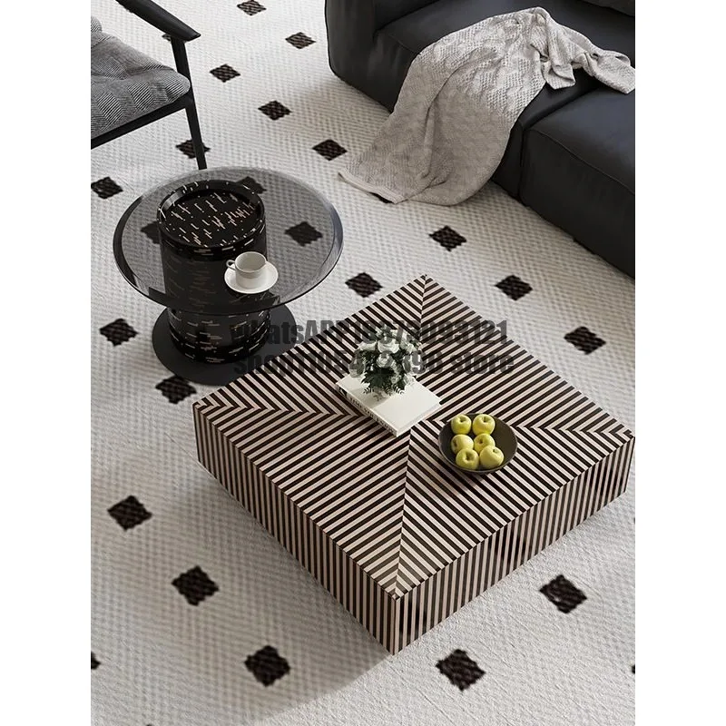 Living room creative coffee table modern simplicity light luxury household Italian minimalist designer square coffee table