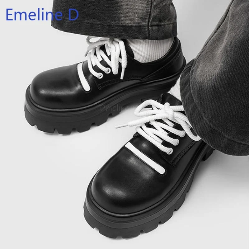 Men Square Toe Slip On Loafers Faux Leather Textured Upper Low Block Heel Formal Business Daily Wear Fashion Minimalist Footwear