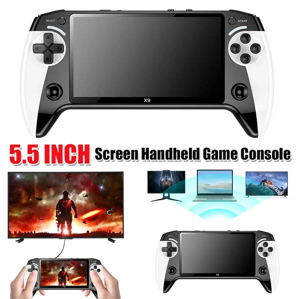 

Портативная игровая приставка с экраном 5,5 дюйма, зарядка Type-C, ретро-видеоплеер, портативный игровой плеер, подарок на день рождения, Рождество