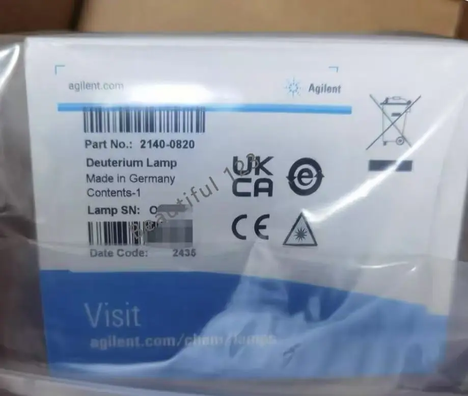 Origina Agilent D2 Deuterium Lamp 2140-0820 DAD MWD Lamp for TUV Detectors G1365C/D, G7165A 1220 LC G7115A Agilent 1100 1260DAD