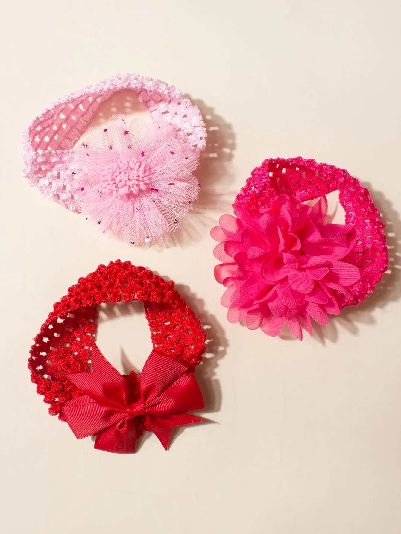3 Pcs Baby Girl Headbands Set - Bow & Flower Headbands for Newborns to 3 - Year - Olds, Ideal for Toddler Girl Fall Clothes
