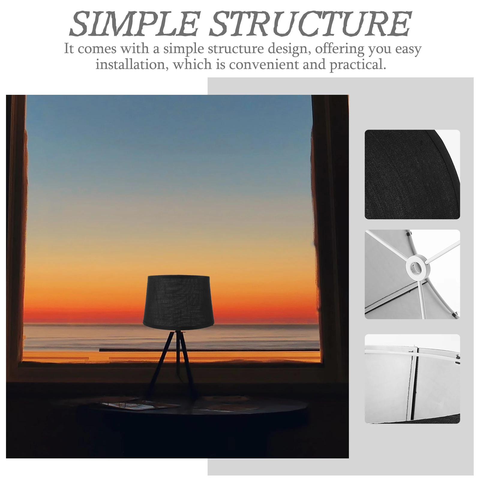 

Premium Wear-Resistant Cloth Lampshade Fabric Drum Replacement For Table Floor Wall Lights Light Cover Household Bedside Home