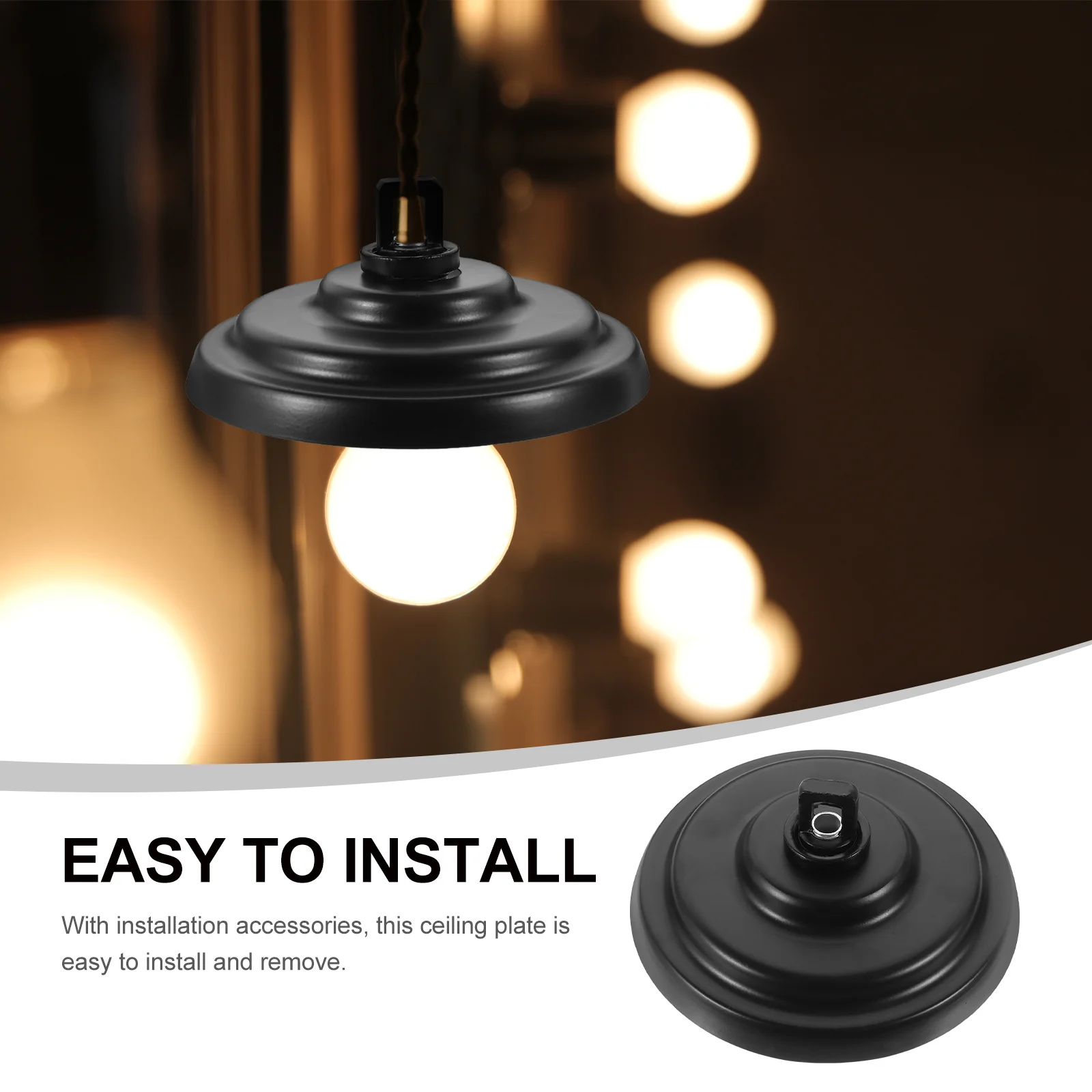 

1Set Minimalist Ceiling Lamp Holder Sturdy Pendant Light Canopy Kit Home Cafe Bar Restaurant Decoration