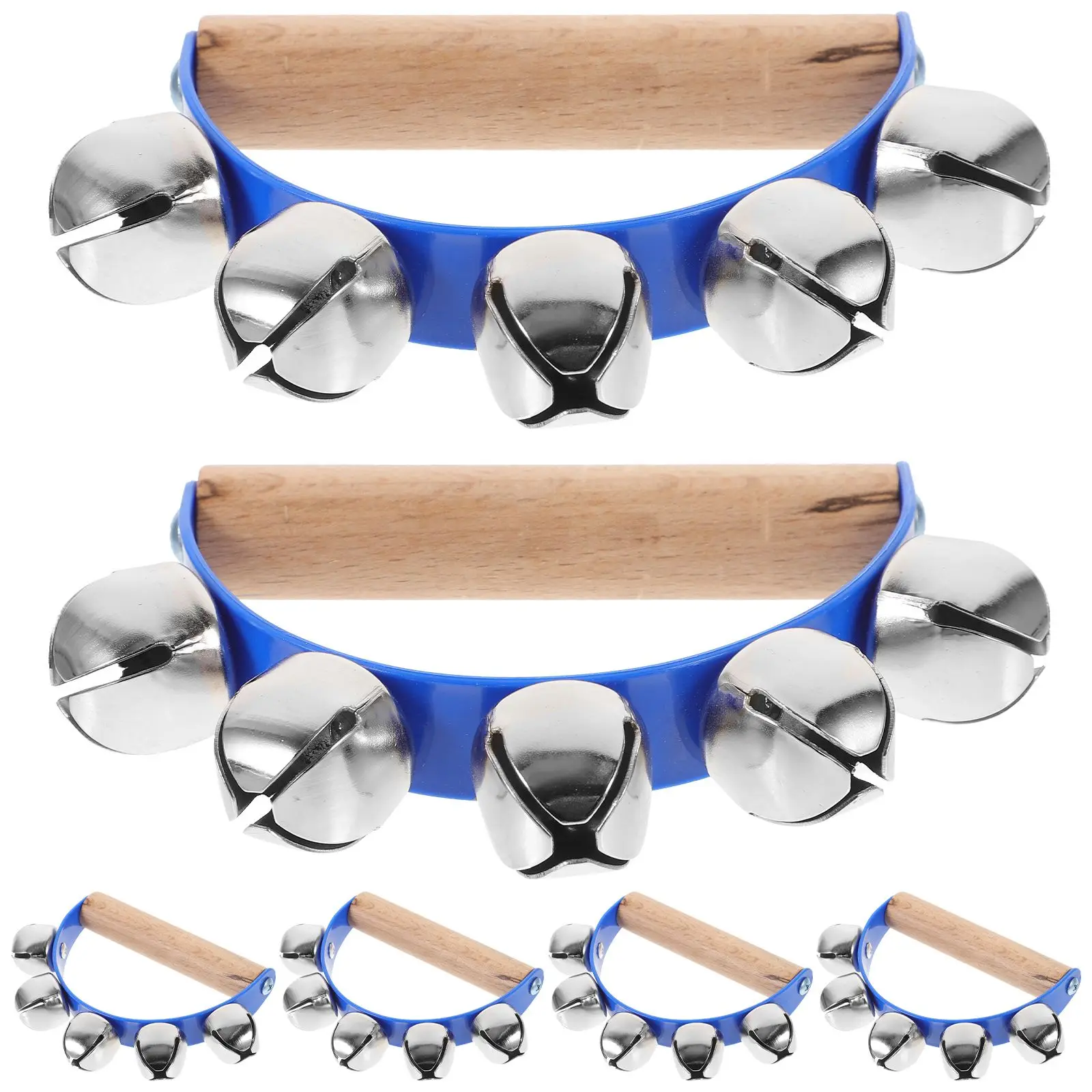 

6 Pcs Hand Shaking Tambourines Musical Instrument Portable Funny Bells Kids Instruments