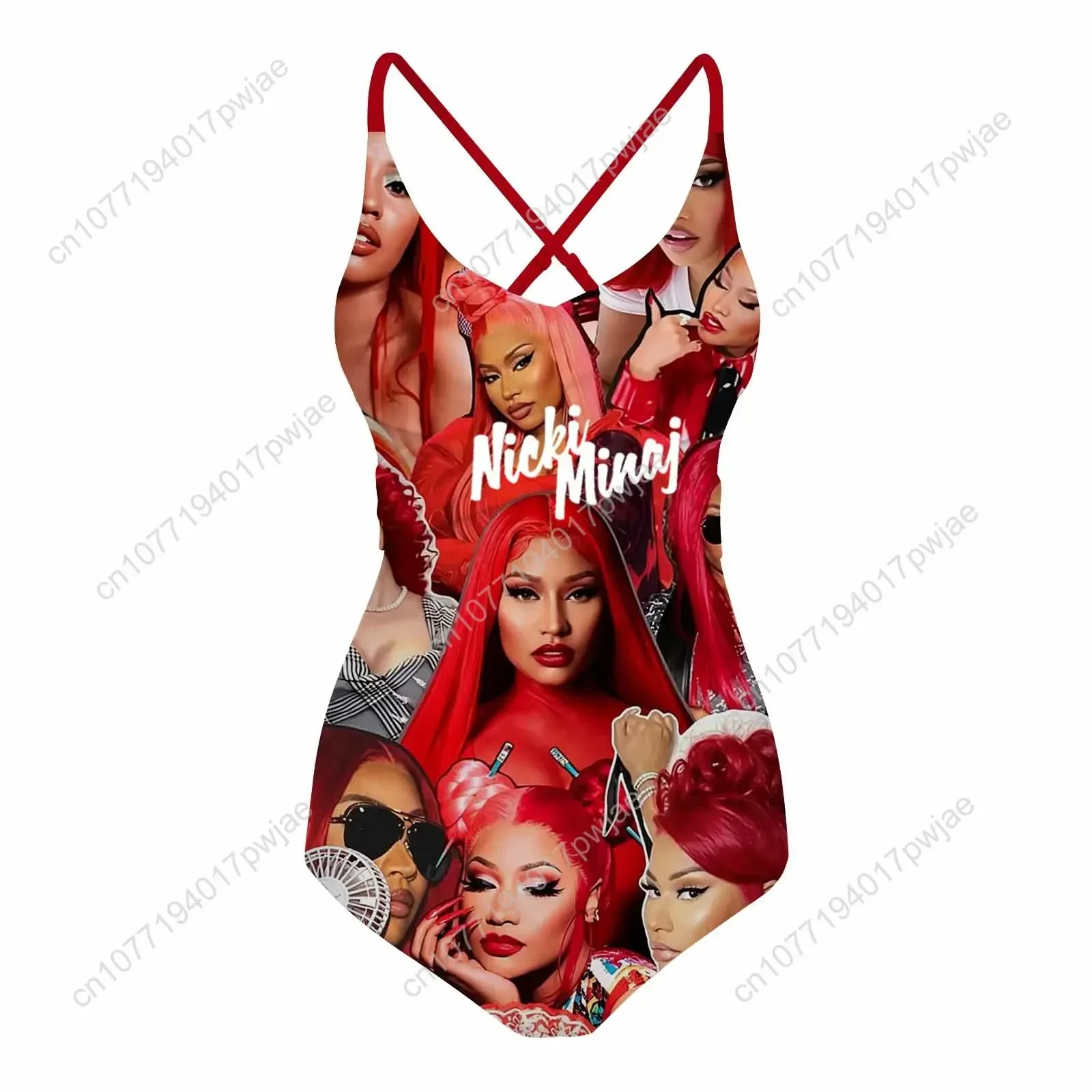 Rapper N-Nicki Minaj Swimsuit Women Sling Swimsuits Sexy Swimwear Pool Party Beach Bikini Summer Holiday Customize Bathing Suits