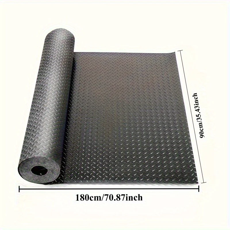 2 Anti Slip Floor Mats - Can Be Cut for Garage, Gym, Warehouse Flooring - Durable Vinyl Material, Factory Floor Roll