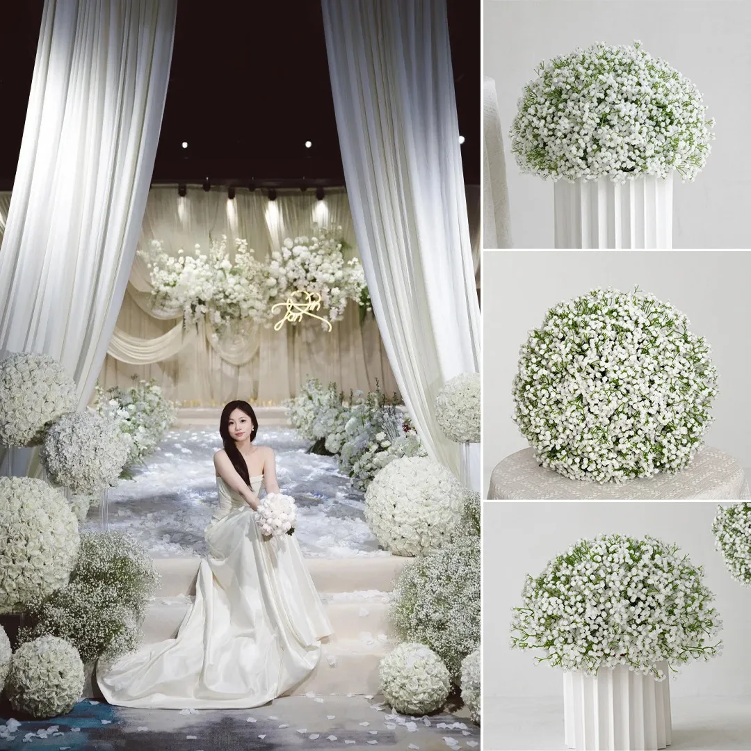 Simulation Gypsy Star Flower Ball Wedding Simulation Flower Arrangement Wedding Road Festival Silk Flower Ornament