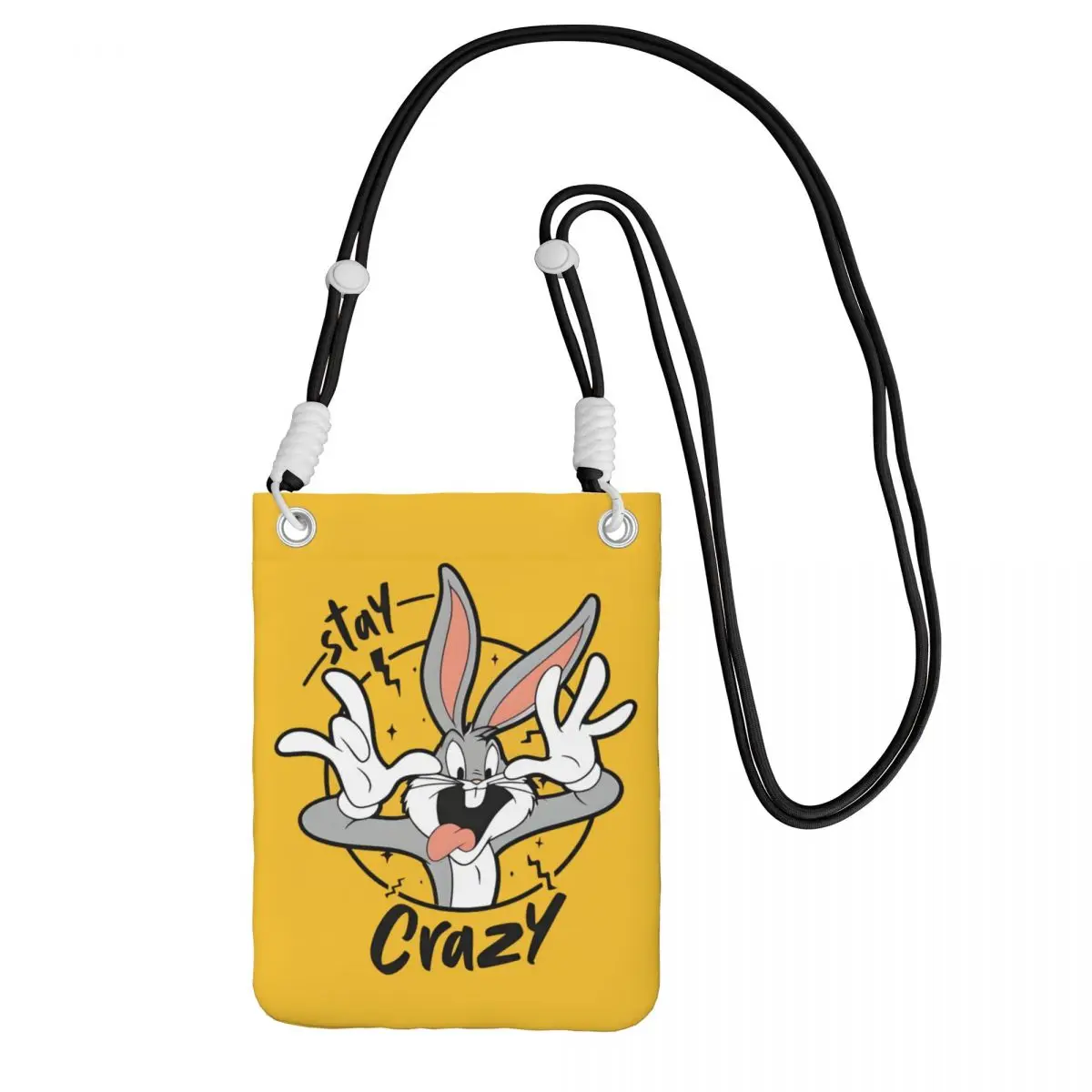 

Изготовленная на заказ сумка для мобильного телефона B-Bugs B-Bunny Carry A, диагональная женская и мужская повседневная сумка для мобильного телефона с кроликом в стиле аниме для пешего туризма, чехол для телефона