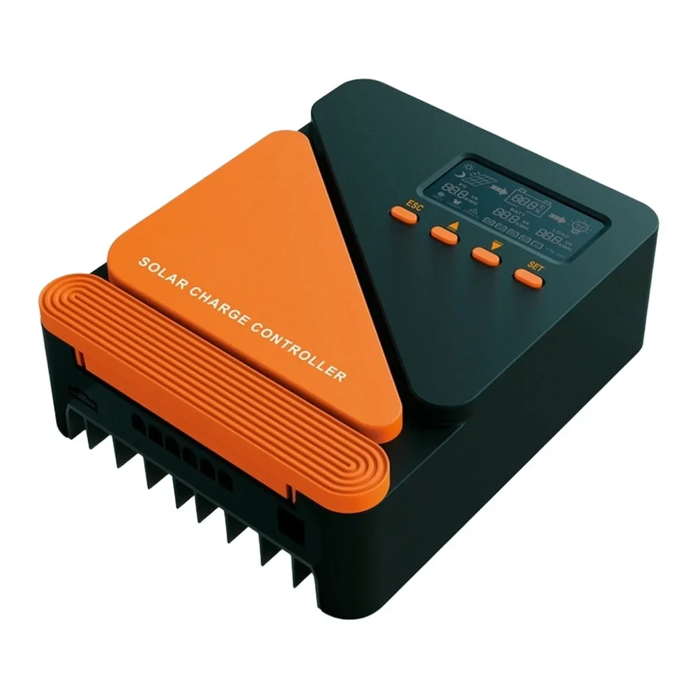 12V 24V For MPPT For Solar Controller for Lithium Gel Sealed and Flooded Batteries with LCD and Dual USB Charging Ports