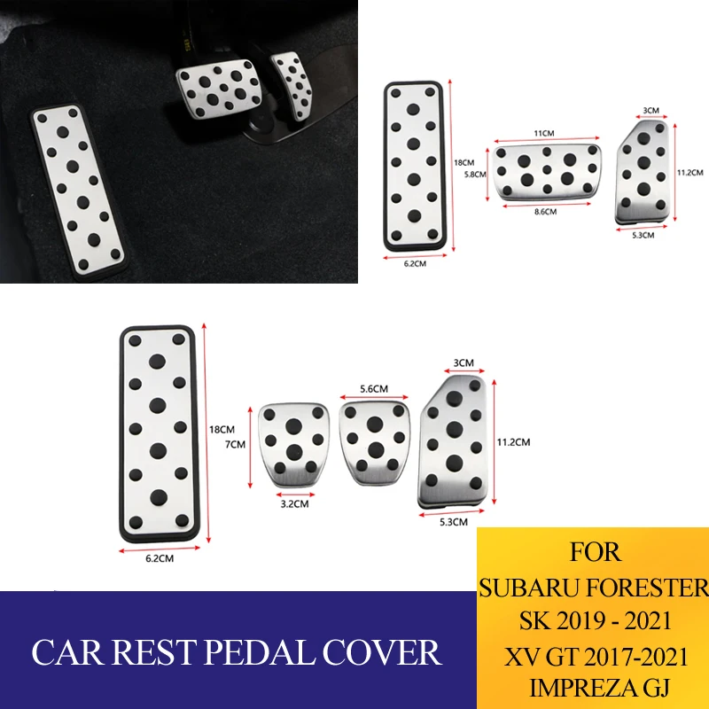 For Subaru Forester SK 2019 - 2021 XV GT 2017-2021 Impreza GJ 2015 - 2021 Car Accelerator Brake Pedal Cover LHD