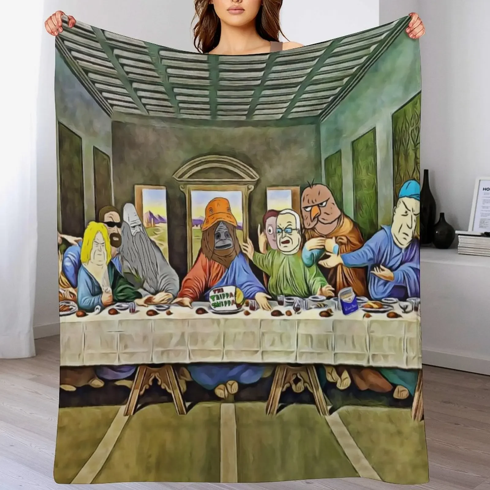 

Last Supper of Browntown Throw Blanket Warm Plush Fuzzy Blanket for Living Room