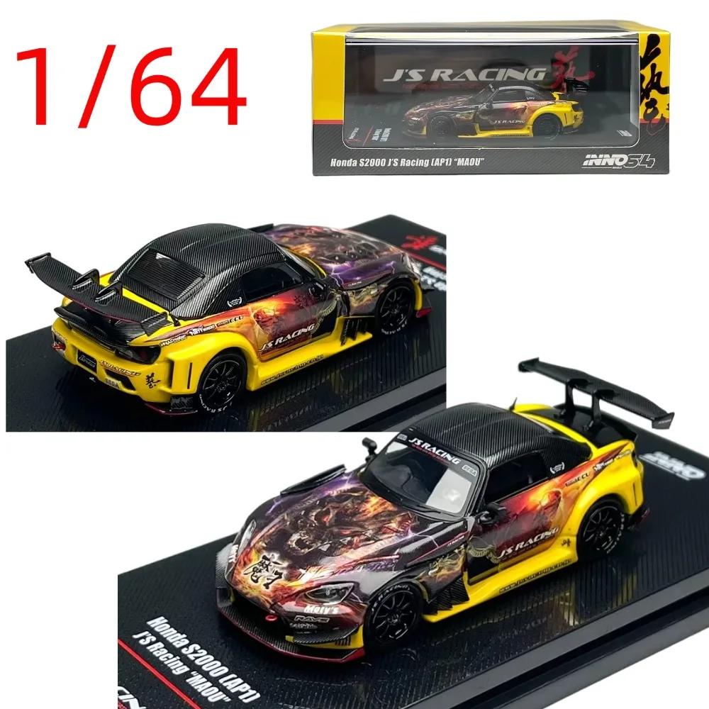 

INNO Diecast 1/64 Scale Honda S2000 J'S RACING AP1 MAOU Car Model Alloy Honda S2000 J'S RACING Model Collection Gift Display