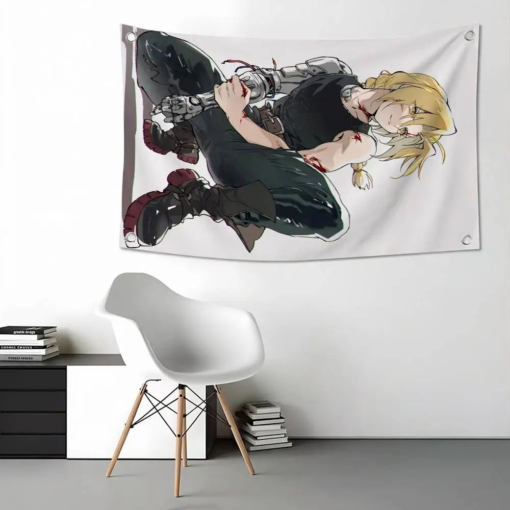 Edward Elric Flags for Bedrooms Home Decor Items Outdoor Decors Garage Decoration Flaga