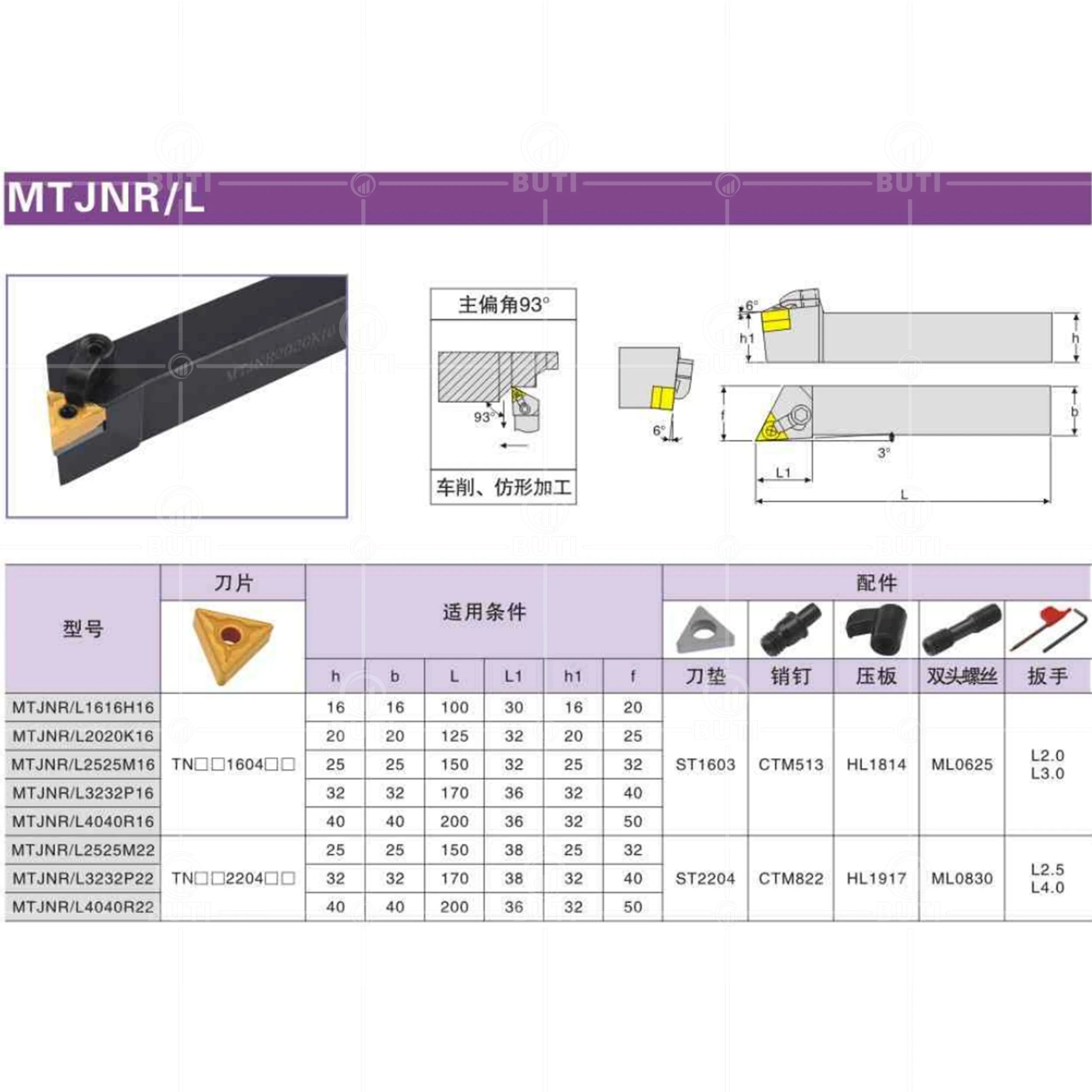 Dikar-オリジナルのmtjnr/l16h16 mtjnr/l20k16 mtjnr/l2525m16,CNC旋盤用外部ミニ旋盤工具ホルダー,fortnmg