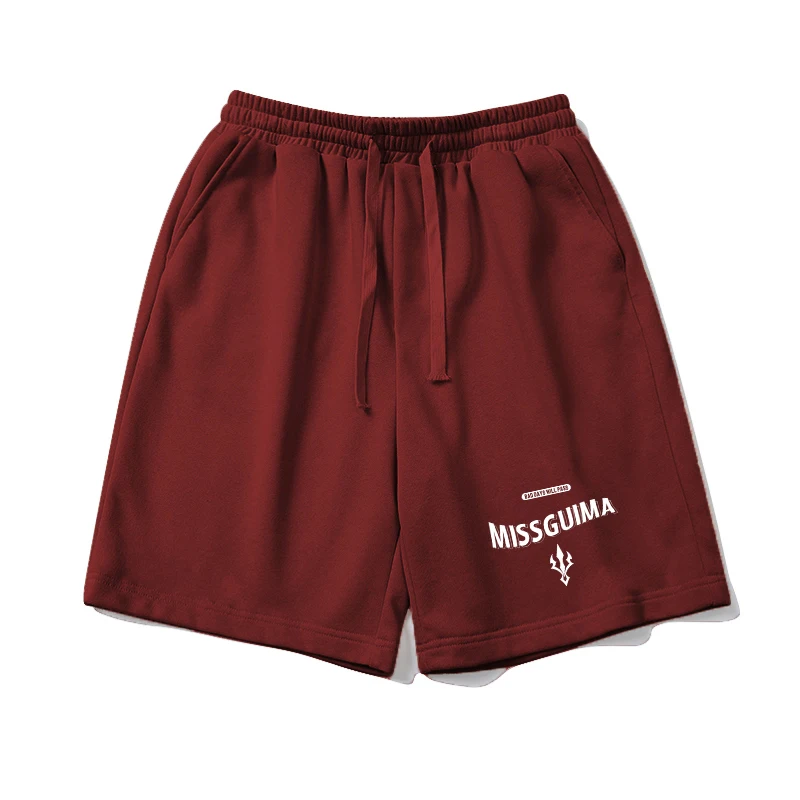 American Sle Casual Creative Letter Men's orts Summer High Street Loose Baskeall Sports Bla Five-Point Pants