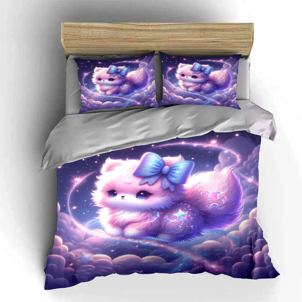 Dreamy night sky with clouds Duvet Cover Set with 3D Printing Design Soft Polyester Bedding Set All-Season Comfort for gifts 5