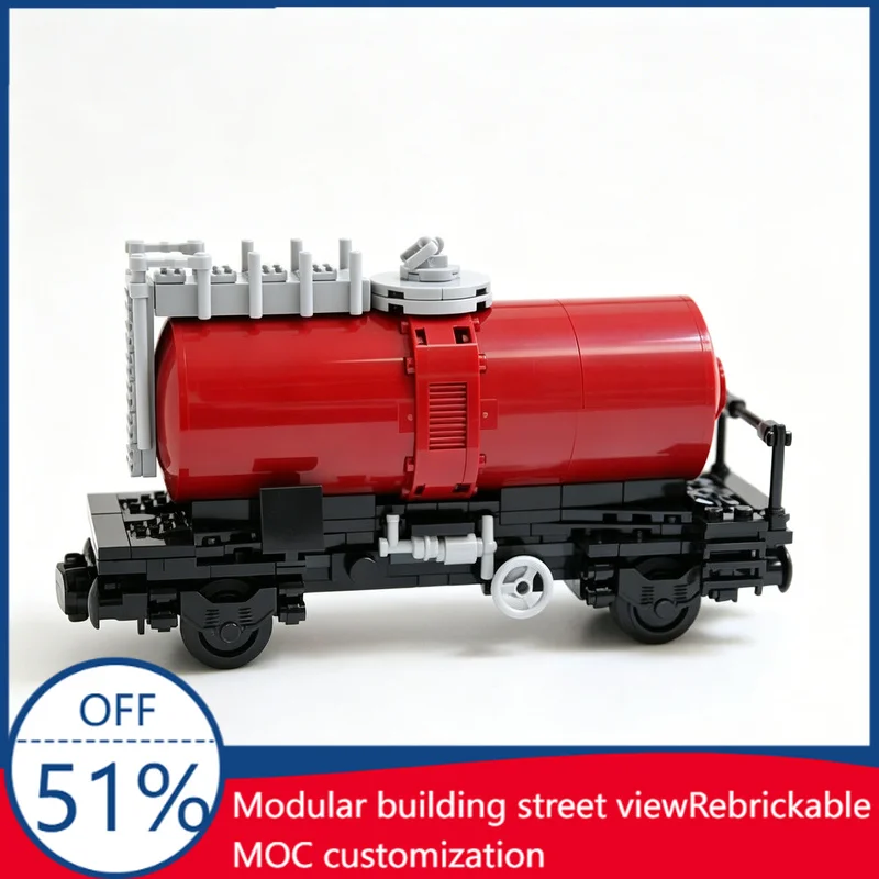 237pcs-customize-series-red-short-tanker-train-wagon-model-custom-creative-building-blocks-diy-assembly-education-toy-xmas-gift